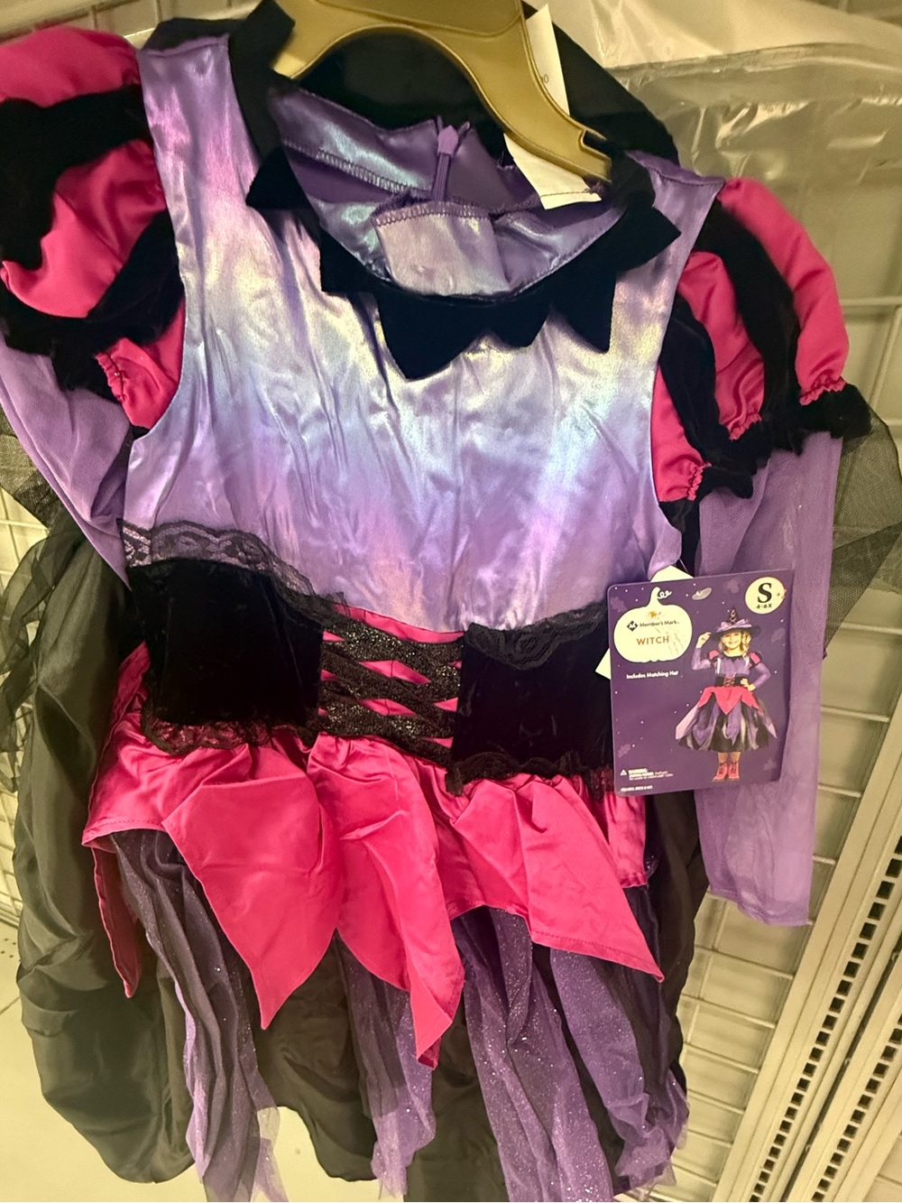 Girls Purple & Pink Witch Costume with Black Accents - Kids